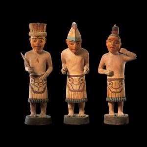 Simeon Sdiihldaa, three figures depicting shamans