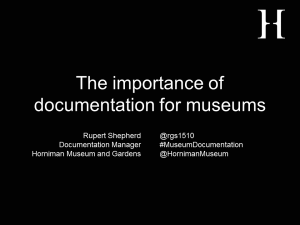 Relevance of documentation revised title slide