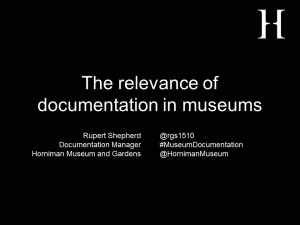 Relevance of documentation title slide
