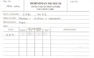 Horniman Museum location card