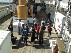 Collections People Stories review staff on an awayday to Chatham Historic Dockyard