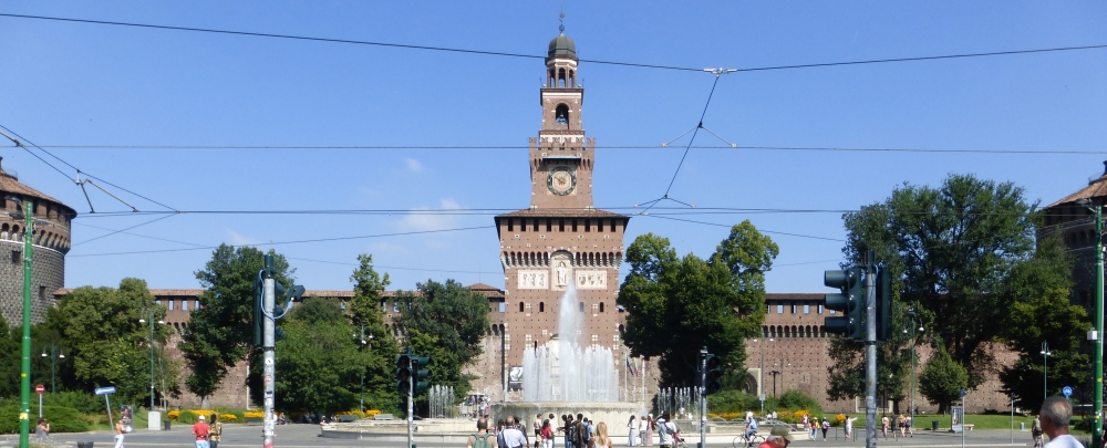 Torre del Filarete and south-east front of the Castello Sforzesco, Milan