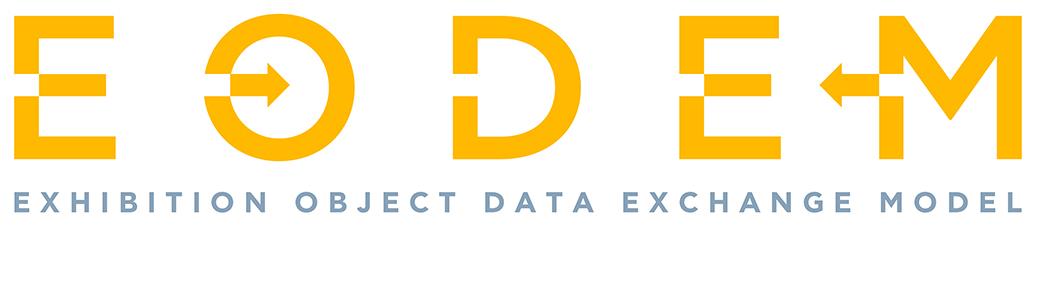 Logo for EODEM (Exhibition Object Data Exchange Model)